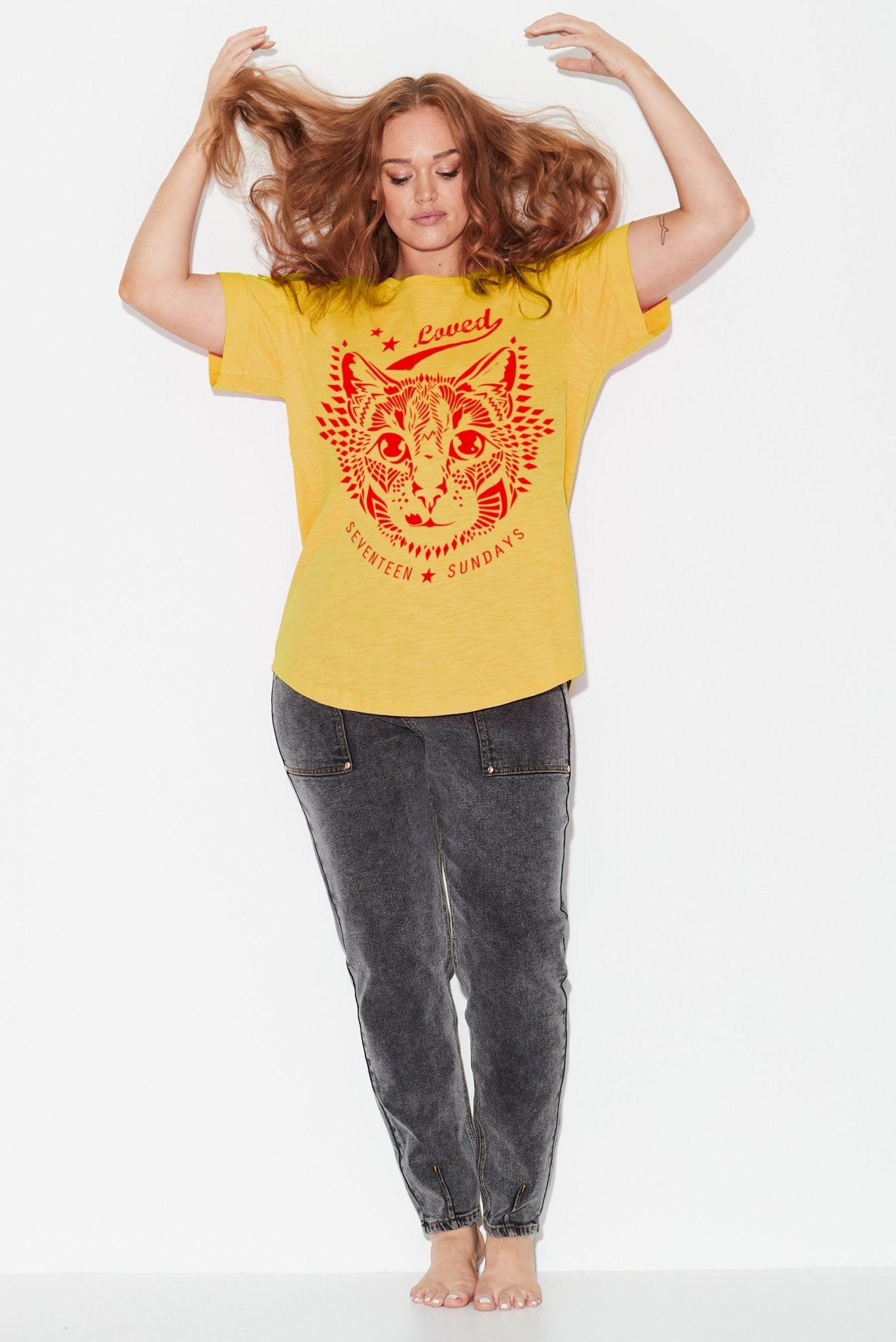 Cat Tee - Mustard - 17 Sundays17 SundaysCat Tee - Mustard