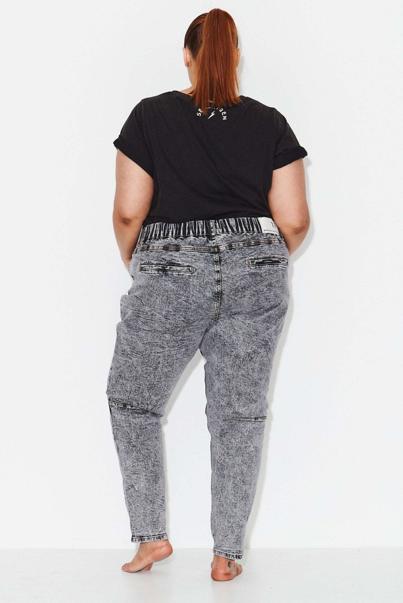 OUTSIDERS - Button Front Jeans - Grey Acid Wash - 17 Sundays17 SundaysOUTSIDERS - Button Front Jeans - Grey Acid Wash